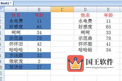 表格中没有颜色填充的数据就是有问题的数据