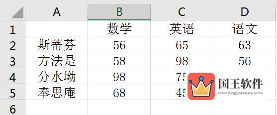 示例表格