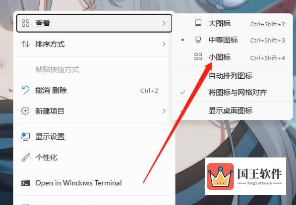 Windows11怎么设置小图标