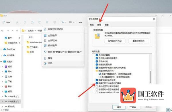 Windows11怎么显示文件后缀名